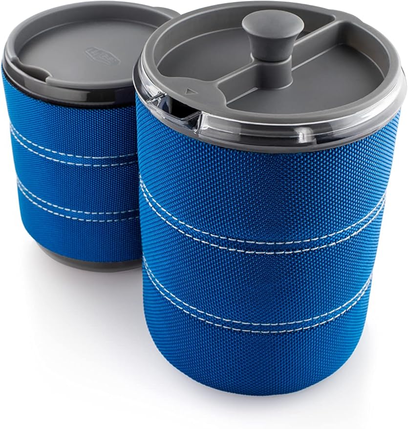 GSI Outdoors Personal 20 fl. oz. Javapress I Insulated French Press Travel Coffee Mug for Camp Coffee and Tea
