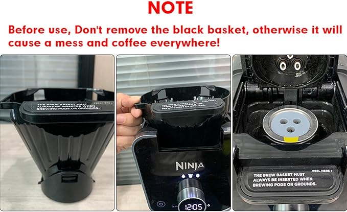 Stainless Steel Reusable K Cups Compatible for Ninja Coffee Maker,Upgrade 3 Pack K Cups Reusable Coffee Pods,Permanent Coffee Filters Fit for Ninja CFP201 CFP300 CFP400 (3Pack)