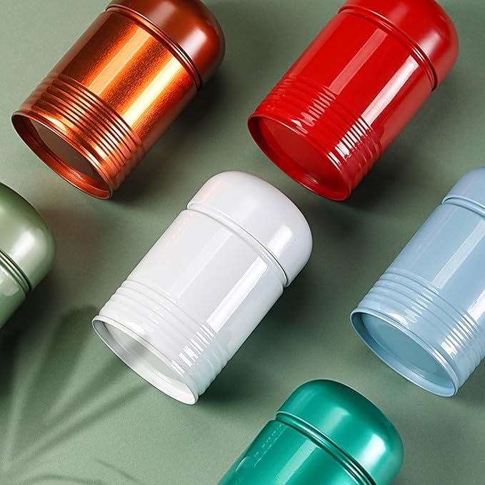 Tea Storage Box Creative Tea Canister Versatile Tinplate Canister Tea Set Accessory Small Tea Containers for Tea Lovers Tea Storage Containers Loose Leaf