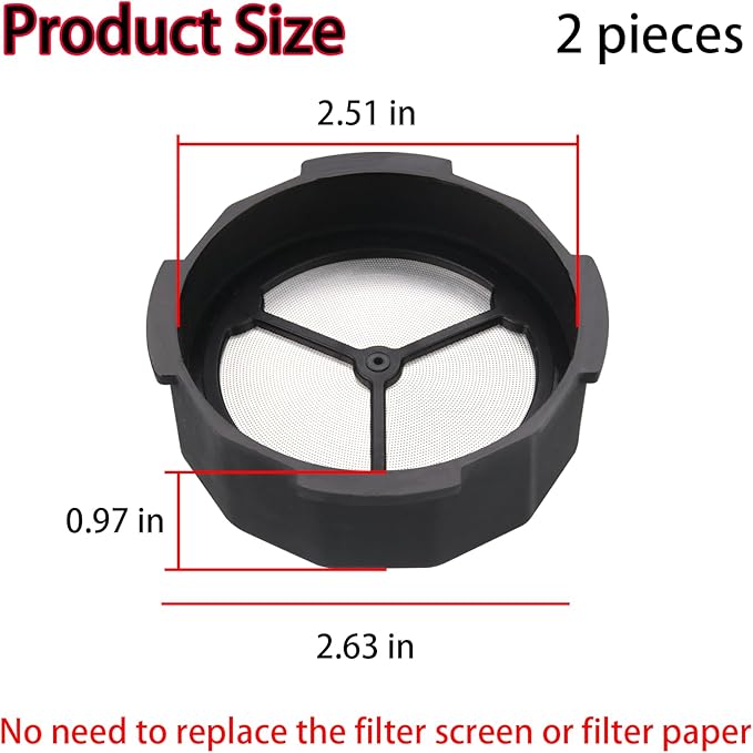 Stainless Steel Reusable Filter for AeroPress Coffee Maker(Superfine)，Premium Replacement Disc, 2-in-1 design, freeing you from changing filter screens or filter papers. (2, Black)