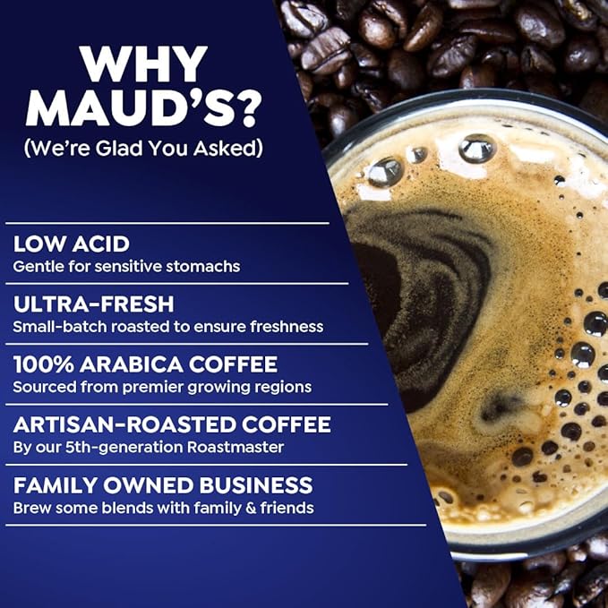 Maud's French Roast Coffee Pods, 100 ct, Dark Roast Coffee in Single Serve Pods – 100% Arabica Coffee, Compatible with Keurig K Cups Maker