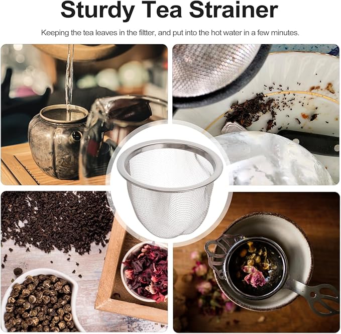 Yardwe Stainless Steel Tea Filter with Fine Mesh Strainer 2.5 Inch Infuser for Loose Leaf Tea Brewing at Home or Office