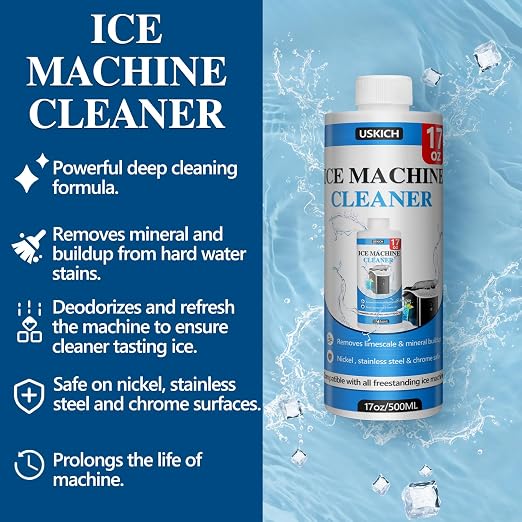 USKICH 4 Pack Ice Machine Cleaner Maker Descaler-68 fl oz Nickel Safe Descaler,Ice Maker Cleaner Solution Compatible with Ice Machine Brands Scotsman,KitchenAid,Hoshizaki - Image 2