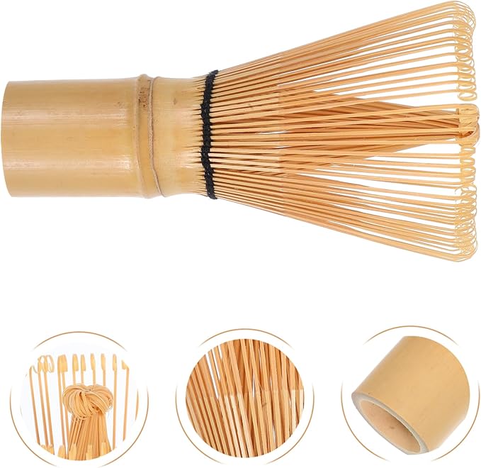 Luxshiny 80pieces Matcha Bamboo Whisk Traditional Japanese Tea Tool for Authentic Matcha Preparation Reusable and Easy to Clean Whisk for Tea Ceremonies