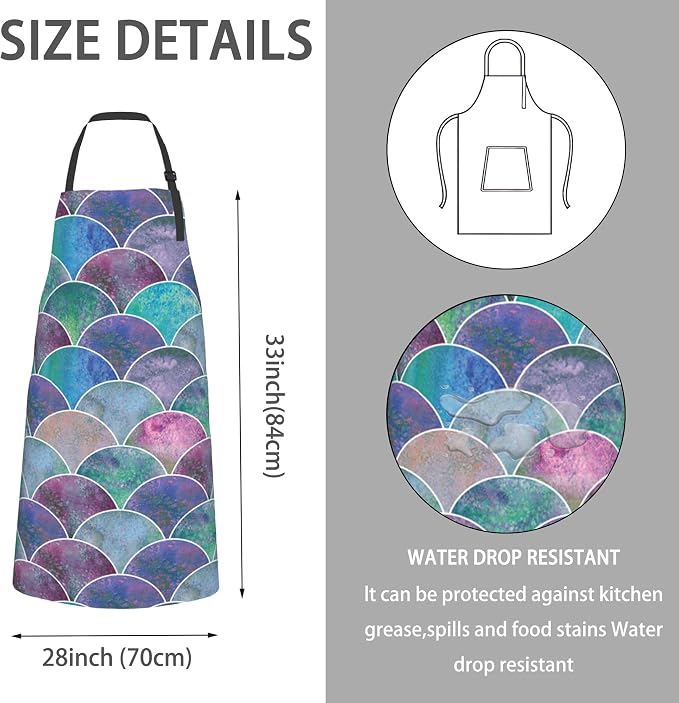 Apron, Stocking Stuffers Bib Apron with Adjustable Neck for Women, Suitable for Home Kitchen Cooking Apron - Image 2