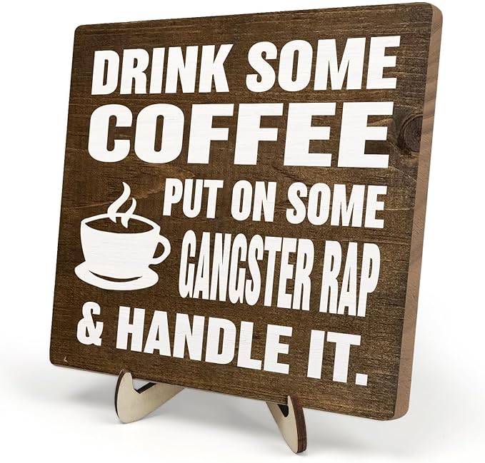 Coffee Bar Sign Plaque, Coffee Signs for Coffee Station, Vintage Coffee Sign Decor for Kitchen, Coffee Bar Accessories, Farmhouse Cafe Sign