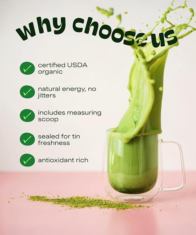 MATCHA DNA Certified Organic Matcha Green Tea Powder (160 oz BAG)