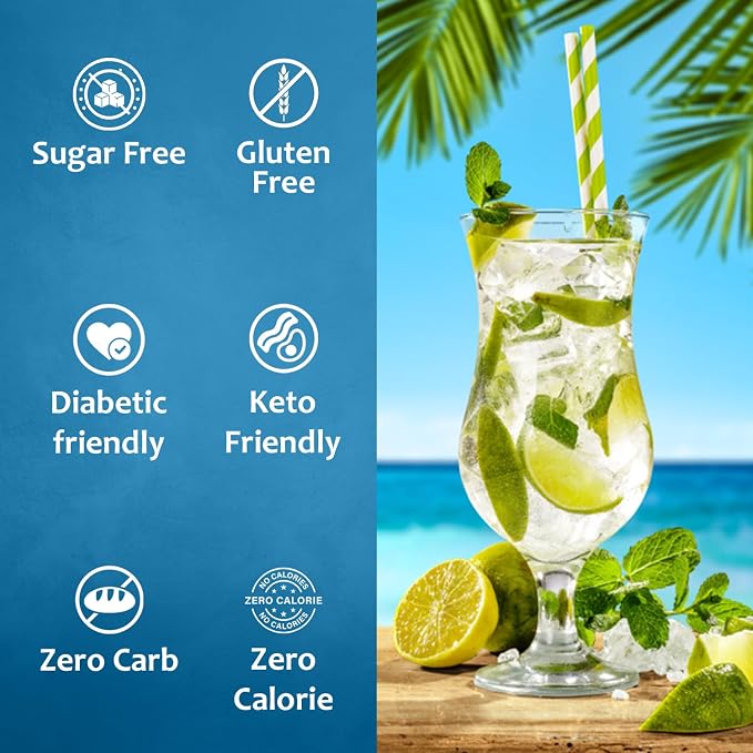 Syruvia Sugar Free Mojito Syrup, Flavored Syrup for Cocktails, Drinks, Lemonades, Iced Teas, and Desserts – 25.4 fl oz, With Pump - Image 4