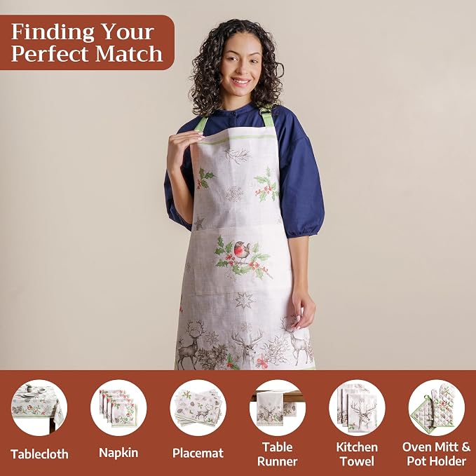 Maison d' Hermine 100% Cotton Apron for women with Pocket Kitchen Chef Apron for Men Cooking Mothers Day Gifts - Image 5