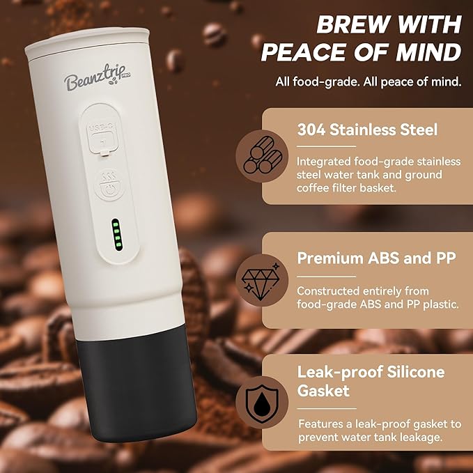 H02 PRO Portable Electric Espresso Maker, Women's Day Gift Coffee Machine Compatible with NS Capsule Original Pods & Ground Coffee, Mini Travel Espresso maker for Camping, Hiking, RV