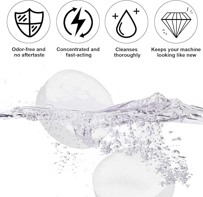 2pcs Espresso Cleaning Discs & 12pcs Cleaning Tablets Compatible with Ninja Luxe Coffee Machine, Silicone 54mm/2.13in Espresso Backflush Disc Tablets - Image 3