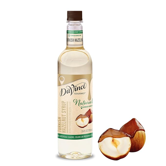 DaVinci Gourmet Naturals Turkish Hazelnut Syrup, 25.4 Fluid Ounces (Pack of 1)