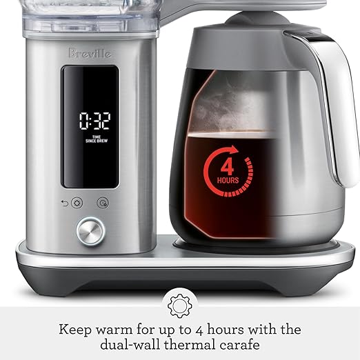 Breville Luxe Drip Coffee Machine BDC465BTR, Black Truffle, Thermal Carafe