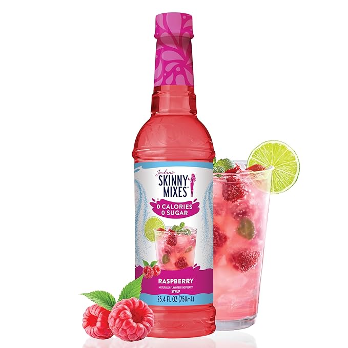 Jordan's Skinny Mixes Sugar Free Syrup, Raspberry Flavor, Fruit Flavored Water Enhancer, Drink Mix for Ice Tea, Lemonade & More, Zero Calorie Flavoring, Keto Friendly, 25.4 Fl Oz, 2 Pack - Image 3