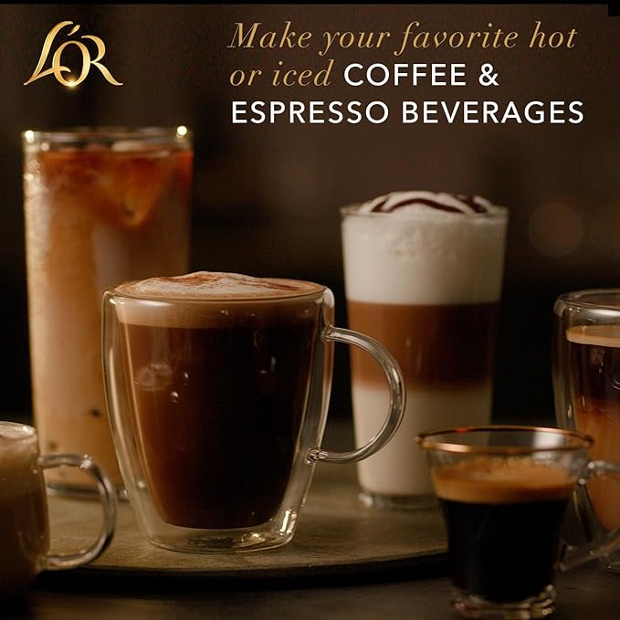 L'OR Espresso Capsules, 50 Count Estremo Lungo, Single-Serve Aluminum Coffee Capsules Compatible with the L'OR BARISTA System & *Nespresso Original Machines, 50 Count (Pack of 5)