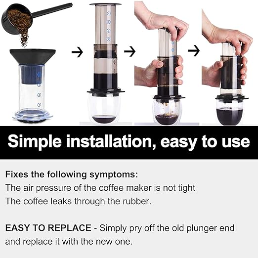 ~ Plunger Rubber Gasket Replacement Part for AeroPress Coffee and Espresso Maker (2pc)