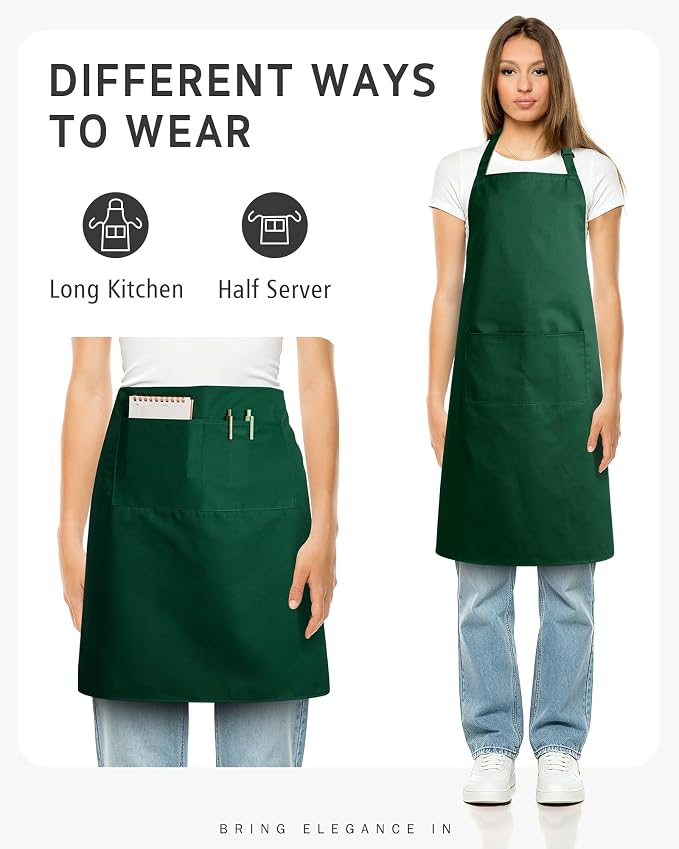 Syntus Chef Apron for Men Women with Pockets, Thick Grilling BBQ Apron | Machine Washable, Thick & Soft, Full Coverage, Adjustable Strap, Long Ties, 2 Pockets, Multi-Purpose, BBQ, Gift - Image 5