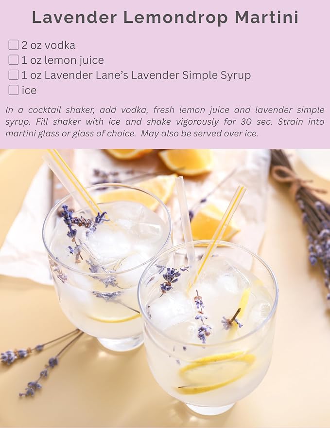 Lavender Lane Lavender Syrup, 9 oz - USA Lavender Farm, Organic Lavender, Small Batch, For Coffee, Tea, Cocktails, Cooking - Image 8