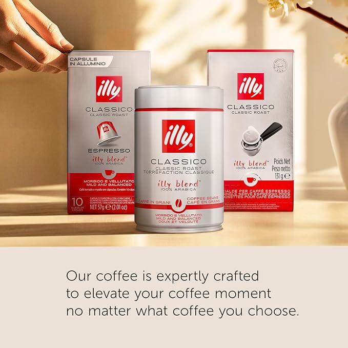 illy Ground Moka Coffee, Intenso Dark Roast, 100% Arabica, Premium Italian Coffee, Pre-Ground for Moka Pot or Stovetop Brewing, 8.8oz, 6 Pack