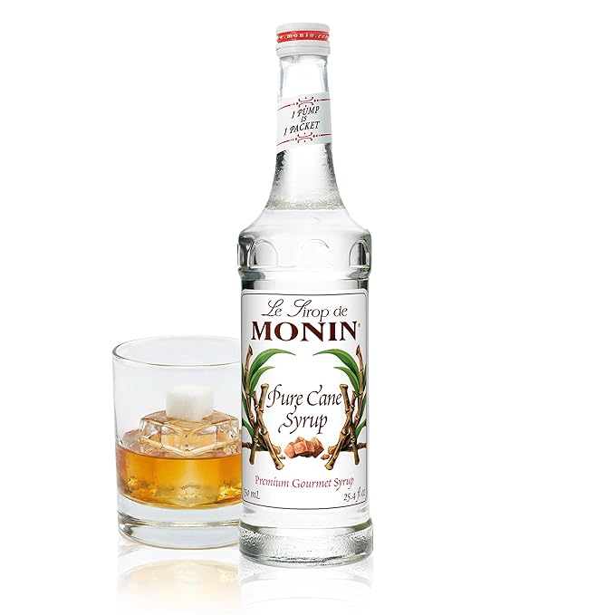 Monin - Pure Cane Syrup, Pure and Sweet, Great for Coffee, Tea, and Specialty Cocktails, Gluten-Free, Non-GMO (750 ml)