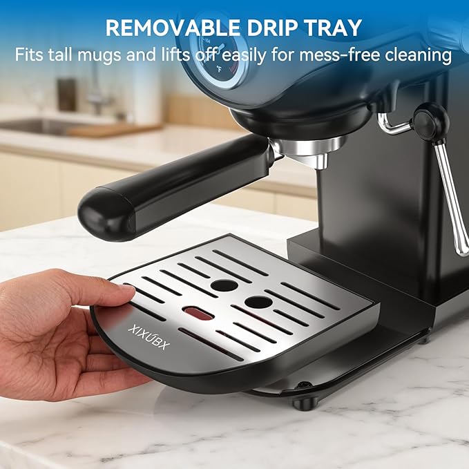 Espresso Machine, 20 Bar Pump Temperature Control, Compact Espresso Maker with Steam Milk Frother, Professional Coffee Makers for Home, Cappuccino Latte Machine, Gifts for Coffee Lover