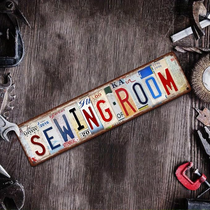 Sewing Room Metal Sign - Vintage Aluminum Tin Wall Art 16x4 Inch - Craft Room Laundry Decor - Image 6