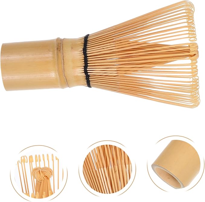 IMIKEYA Traditional Japanese Matcha Whisk Set Bamboo Tea Whisk for Stirring Matcha Authentic Chasen Tool for Tea Ceremony Small Size for Easy Handling