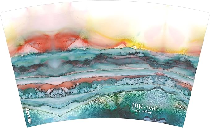 Tervis Inkreel - Coral Stretch Made in USA Double Walled Insulated Tumbler Travel Cup Keeps Drinks Cold & Hot, 16oz, Classic