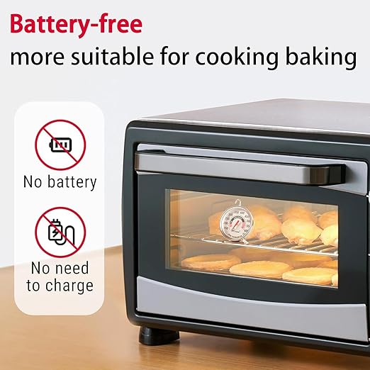 Oven Thermometer 150-600°F Pro Accurate Oven Temperature Gauge for Gas/Electric Ovens Instant Read Food Thermometer Hang or Stand