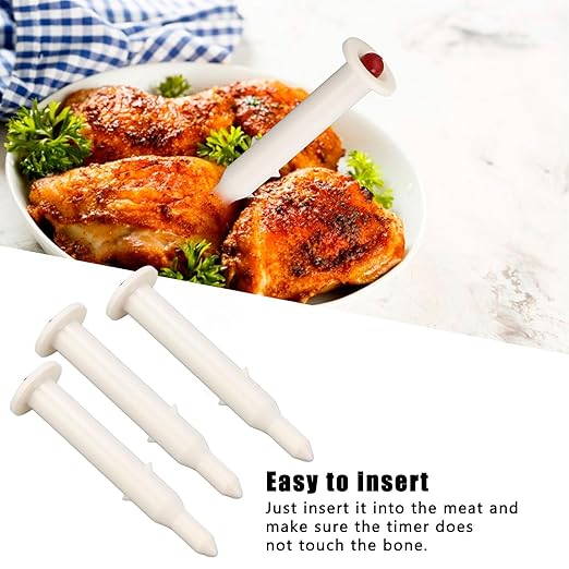20pcs Chicken Thermometer Turkey Timer, Meat Turkey Thermometer Popup Out, 1.8 Inches Good Cook Timers for Cooking Chicken Beef