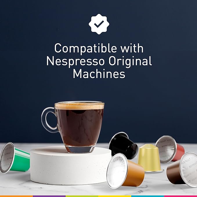 Bestpresso Coffee for Nespresso Original Machine 120 Aluminum pods Certified Genuine Espresso Lungo Blend (High Intensity) Pods Compatible with Nespresso Original 60 Days Satisfaction Guarantee