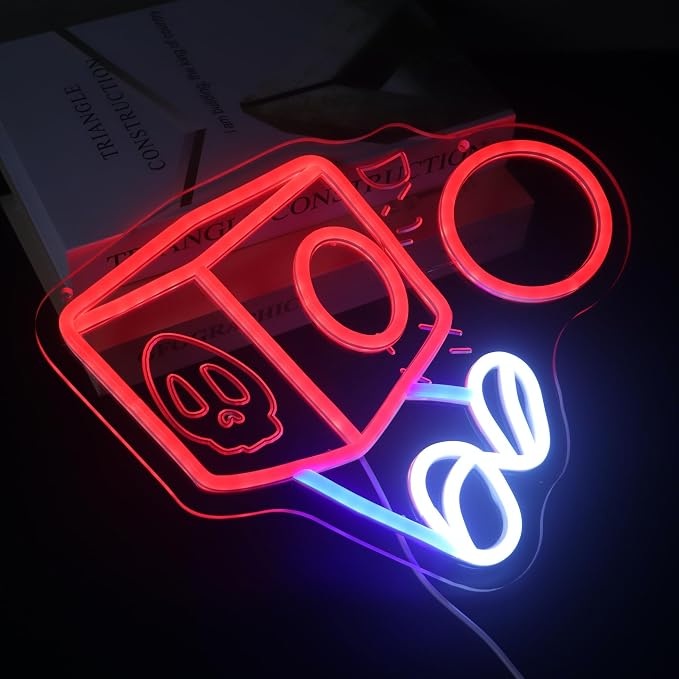 Funny Box Gaming Neon Sign for Kids Bedroom Game Room, LED Anime Wall Art for Gaming Setup, Man Cave, Dorm Decor, Dimmable USB, Awesome Gift for Gamers Teens, Boys, Kids - Image 6