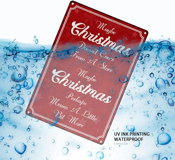 Santa's Peppermint Sweet Shop Christmas Metal Sign Pink Red Christmas Vintage Print Art Poster 12" x 8" Aluminium Hanging Plaque for Home Kitchen Patio Yard Cafe Coffee Bar Wall Decor - Image 4