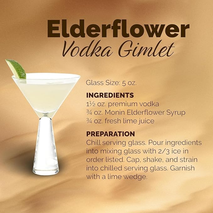 Monin - Elderflower Syrup, Delicate Scent with Floral Sweetness, Great for Cocktails, Lemonades, and Sodas, Gluten-Free, Non-GMO (750 ml) - Image 5