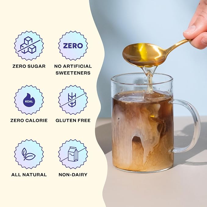 Coffee Syrup - Zero Sugar, Zero Calorie, Flavoring Syrup for Coffees, Coffee Bar Accessories - Great for Flavoring All Types of Drinks – Caramel - Image 5