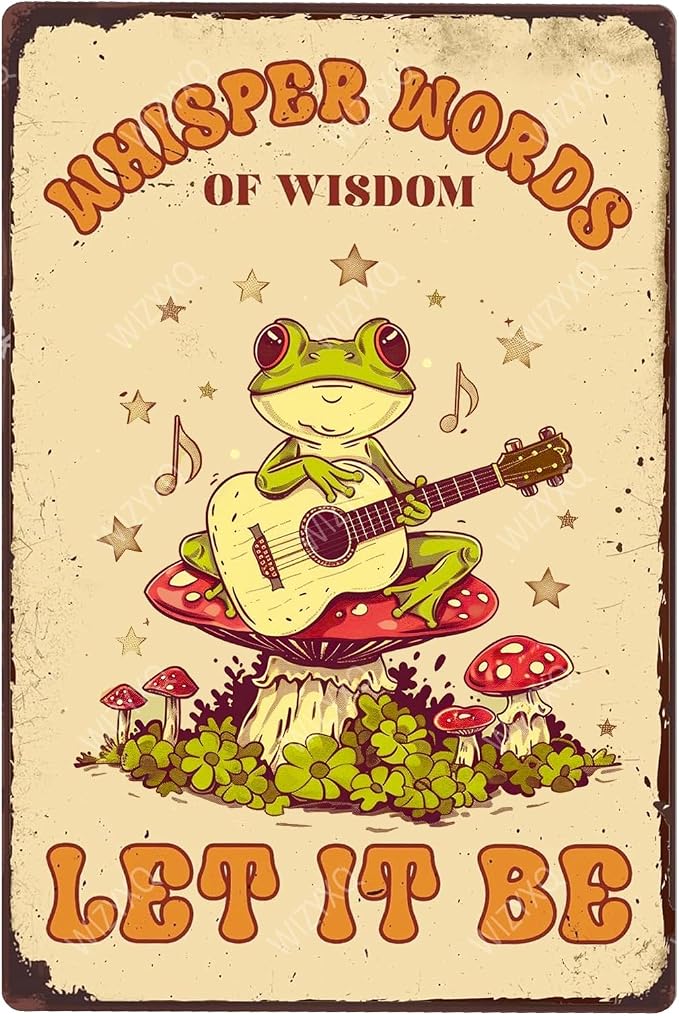 Funny Metal Signs Whisper Words Of Wisdom Let It Be Vintage Tin Sign Retro Wall Decor for Home Office Farmhouse Yard Garden Shop Cafe 8×12 Inches by CreatingThoughtfullyDesigned