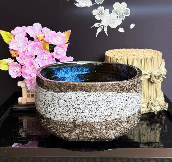 Japanese Traditional Handcrafted Mino Matcha Chawan Tea Bowl Cup Ceremony Tableware Pottery (Hagoromo)