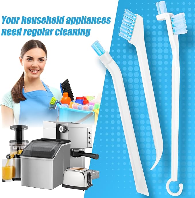 Mity Rain 14PCS Ice Machine Cleaner Set - Ice Maker Cleaning Tools Kit With 2 Pipe Brushes (1.5M Nylon Bristles) and 12 Crevice Cleaning Brushes, White - Image 7