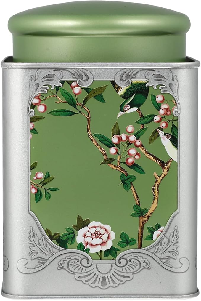 BESPORTBLE Tea Tin Canister with Airtight Double Lids Airtight Loose Tea Canister Tinplate Empty Tin Coffee Candy Herbs and Spices