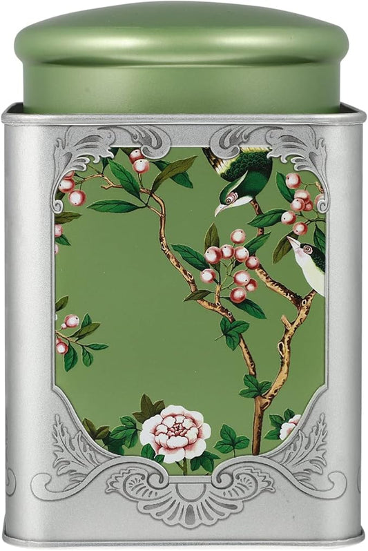 BESPORTBLE Tea Tin Canister with Airtight Double Lids Airtight Loose Tea Canister Tinplate Empty Tin Coffee Candy Herbs and Spices