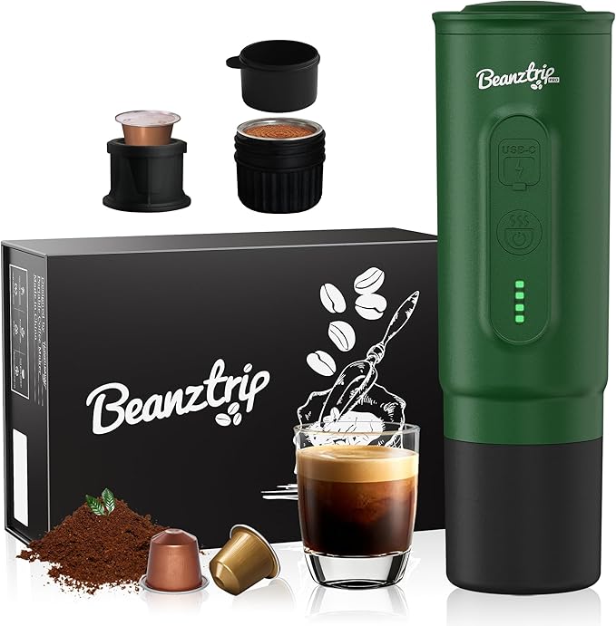 H02 PRO Portable Espresso Maker, Compatible with NS Capsule & Ground Coffee, Women's Day Gift Coffee Maker, 20 Bar Self-heating Small Electric Travel Espresso Machine for Camping, Hiking