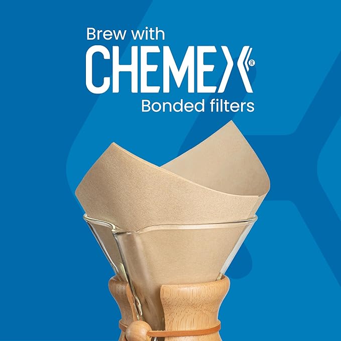 CHEMEX Bundle - 8-Cup Classic Series - 100 ct Square Filters - Exclusive Packaging