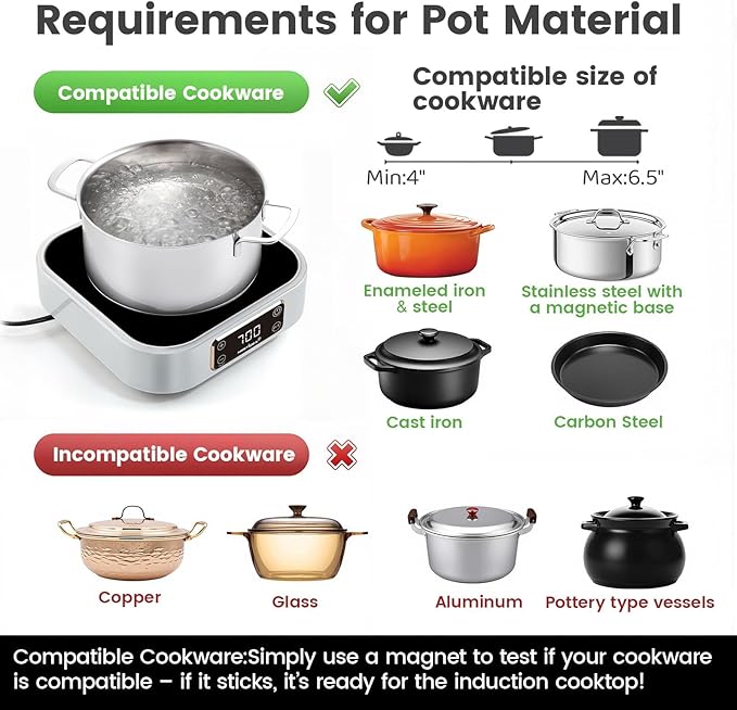 Moka Pot Coffee Maker 4 Cup with Mini Induction Cooktop - Stainless Steel Stovetop Espresso Maker Set 700W 120V Portable Burner for RV Travel Kitchen