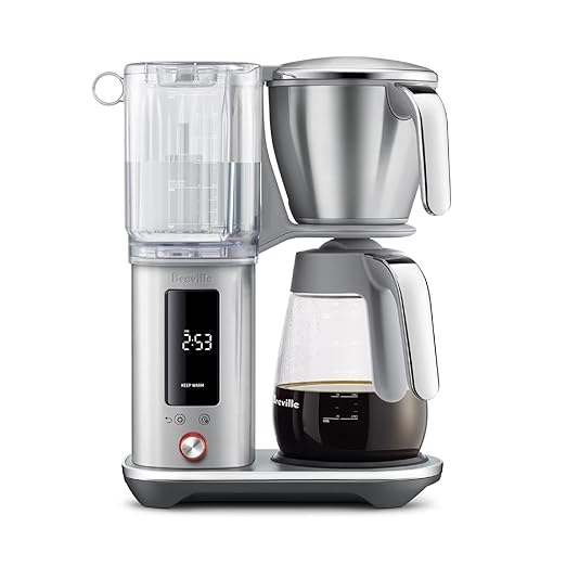 Breville Luxe Drip Coffee Machine, Brushed Stainless Steel, 60 Fluid Ounces Capacity, Glass Carafe, BDC415BSS