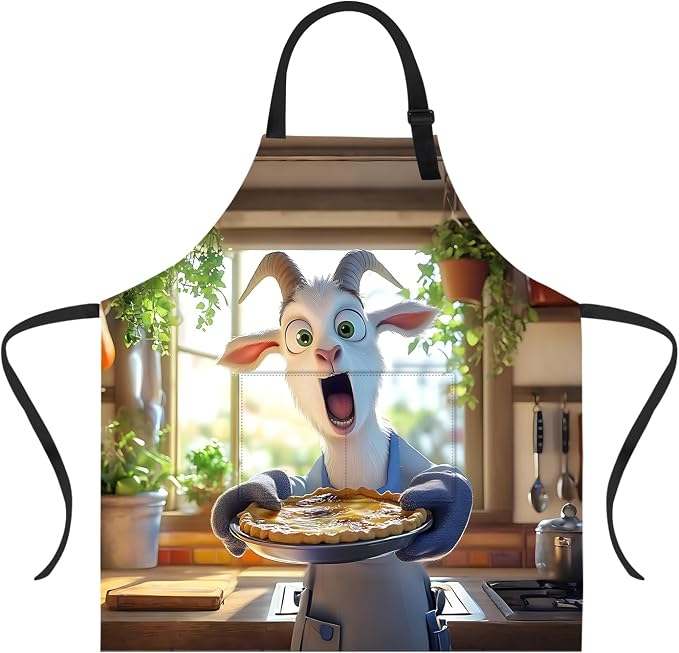 Funny Cat Apron with 2 Pockets Waterproof for Men Women Kitchen Garden Decor by THISFIND