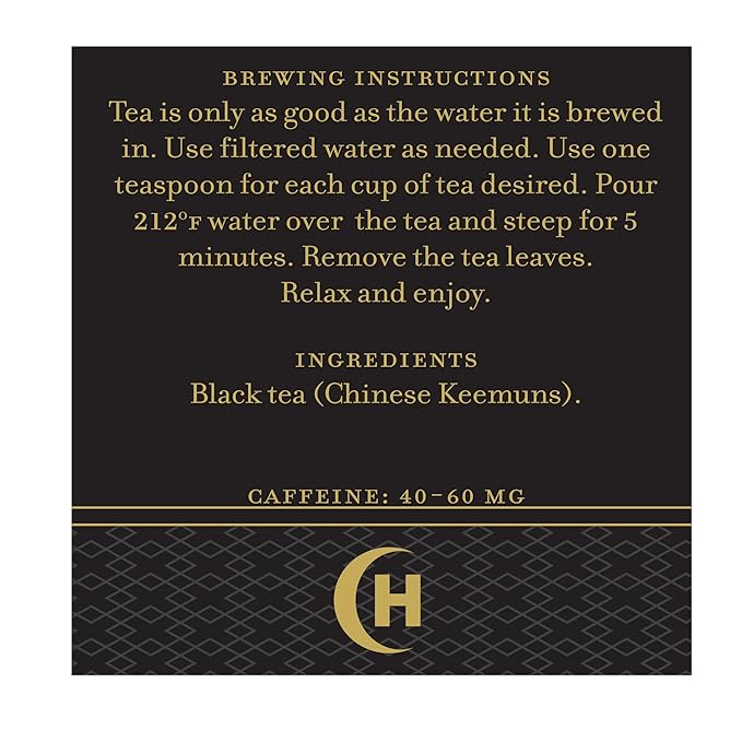 Harney and Sons English Breakfast Loose Black Tea – 4oz Loose Leaf Tin, Pure China Keemun, Bold, Full-Bodied Flavor, Great for Hot, Iced, or Teapot Brewing, Caffeinated
