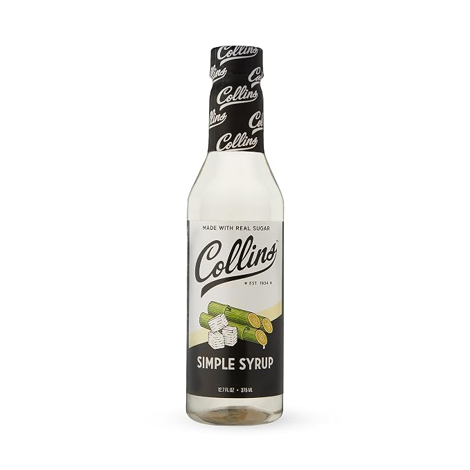 Collins Simple Syrup, Classic Simple Syrup, Soda Water Flavors for cocktails, Old Fashioned Syrup, 12.7 Ounces, Set of 1 by Collins