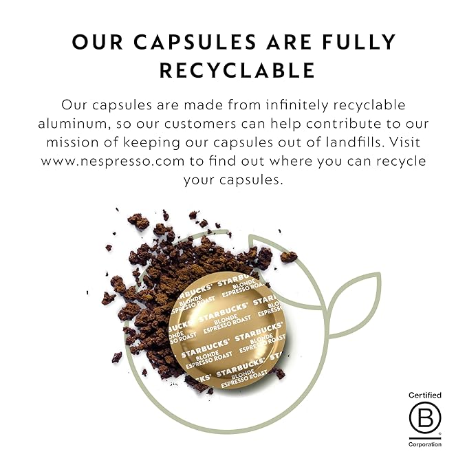 Nespresso Professional Coffee Capsules, Starbucks® Blonde Espresso Roast Coffee Bundle, 150-Count Capsules
