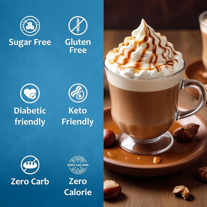 Syruvia Sugar Free Coffee Syrup, Chestnut Praline Flavored Syrup for Drinks, Lattes, and Desserts – 25.4 fl oz, With Pump - Image 4