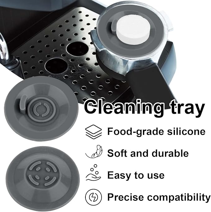 2pcs Espresso Cleaning Discs & 12pcs Cleaning Tablets Compatible with Ninja Luxe Coffee Machine, Silicone 54mm/2.13in Espresso Backflush Disc Tablets - Image 4